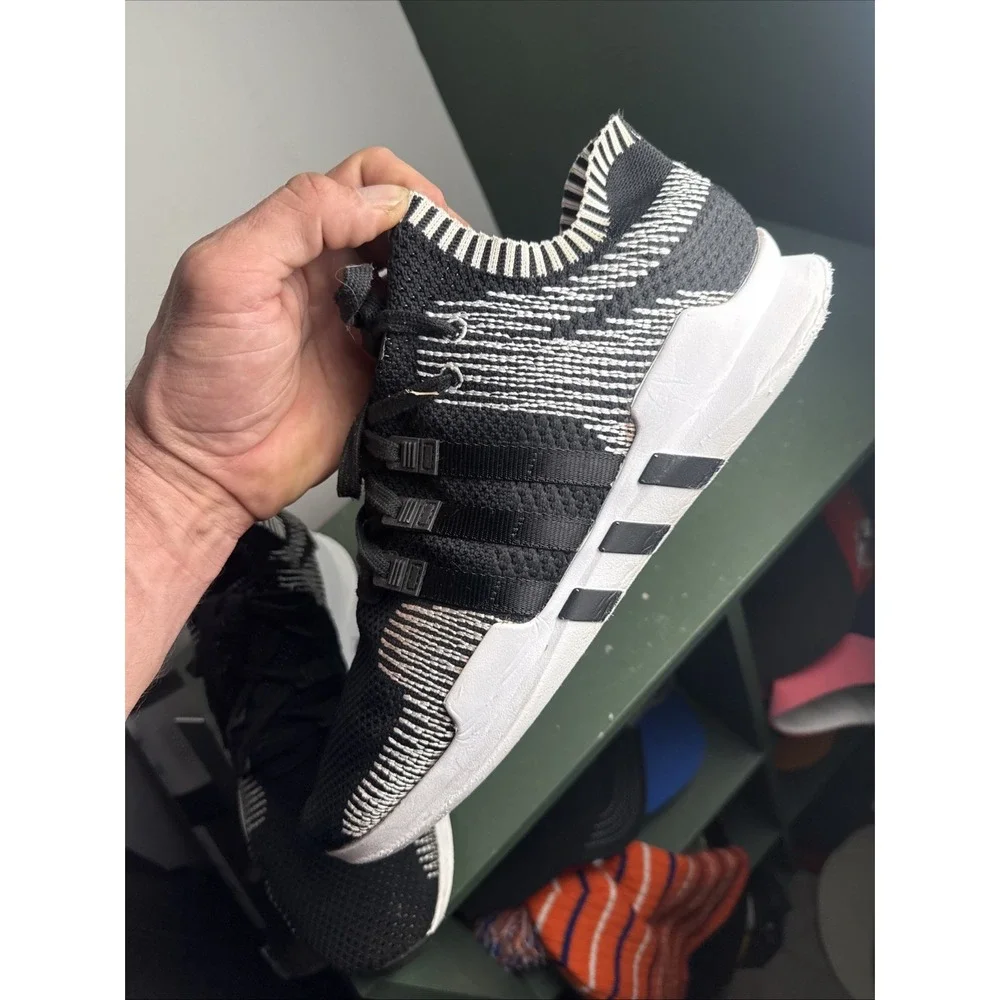 Adidas EQT Support ADV Primeknit Black White Men's Size 13 US Sneakers (BY9390)